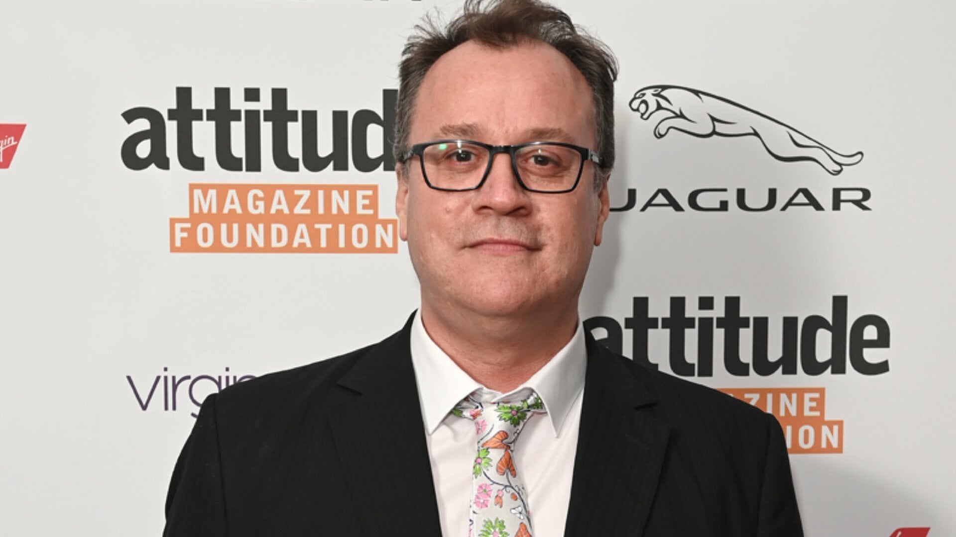Russell T. Davies at the 2021 Virgin Atlantic Attitude Awards in London on October 6, 2021.