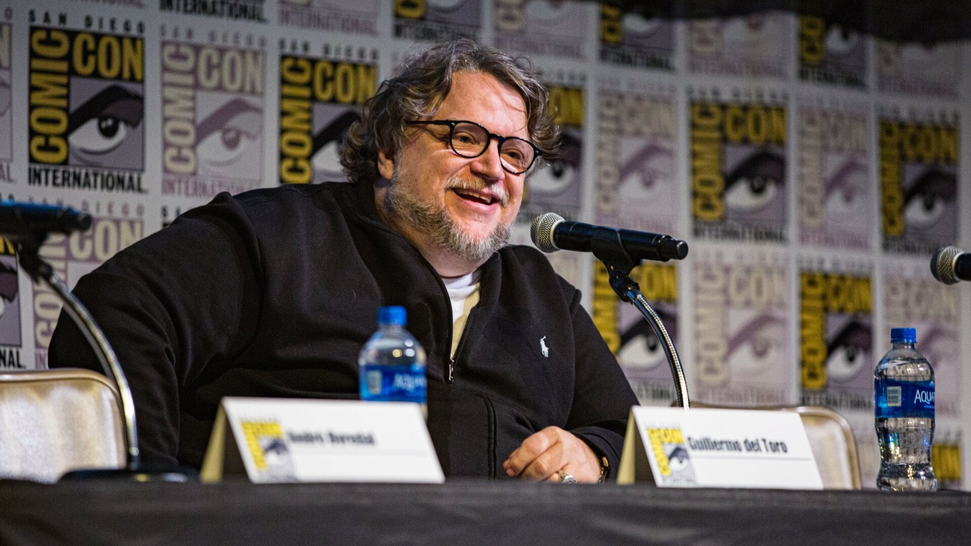 Guillermo del Toro speaks at a 2019 San Diego Comic-Con panel held at the Horton Grand Theater on July 20, 2019.