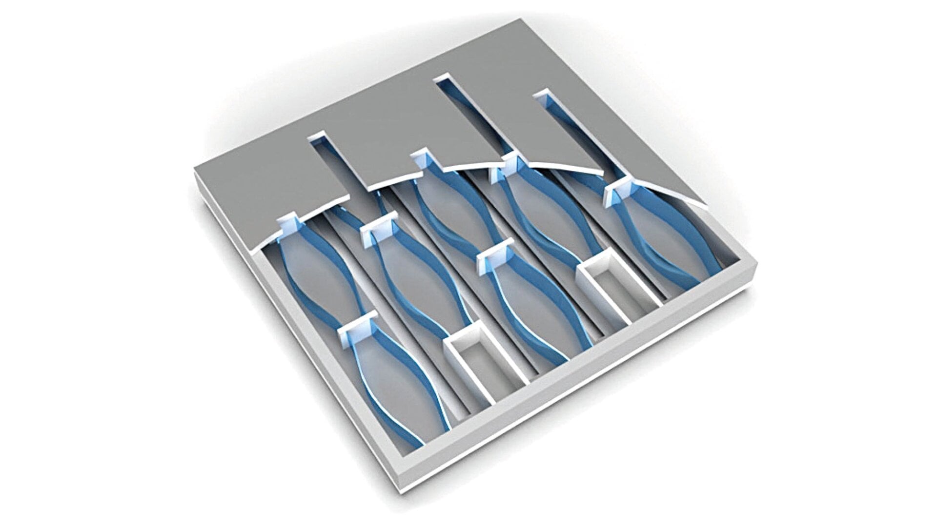 “Lamella-like bending beams inside the MEMS microspeaker generate the sound.”