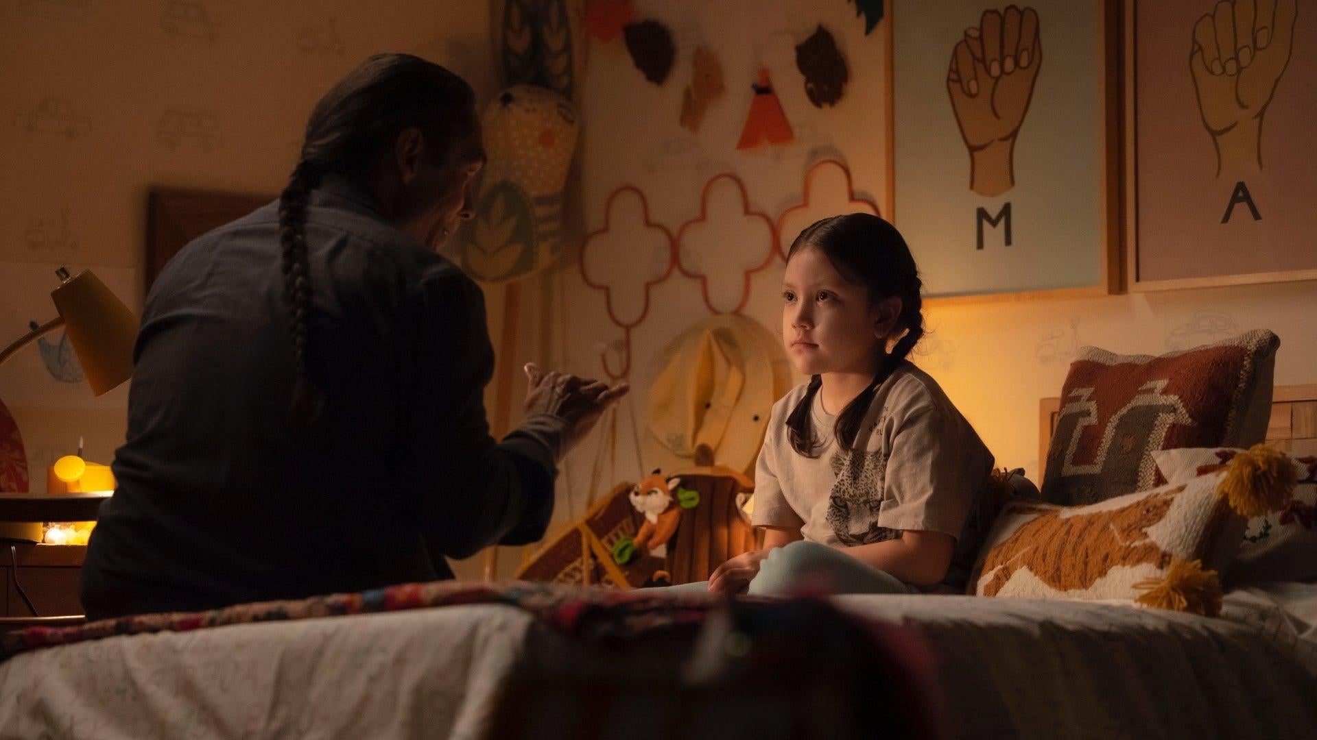 Young Maya and her dad.