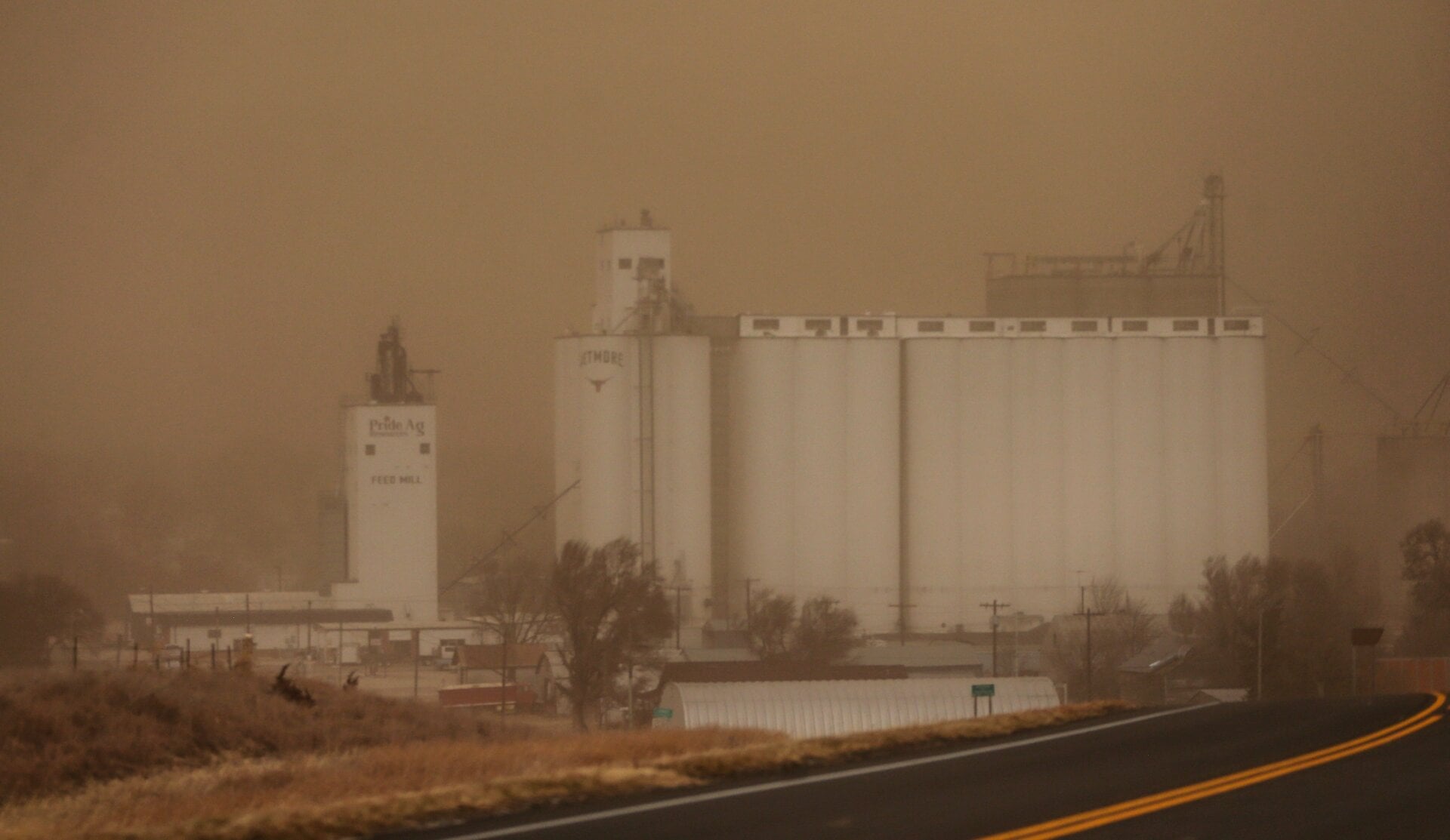 Visibility was less than a half-mile in Jetmore, Kansas.