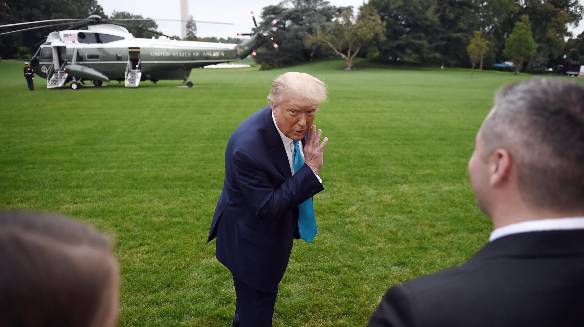 Former President Donald Trump on the South Lawn of the White House on September 26, 2020.