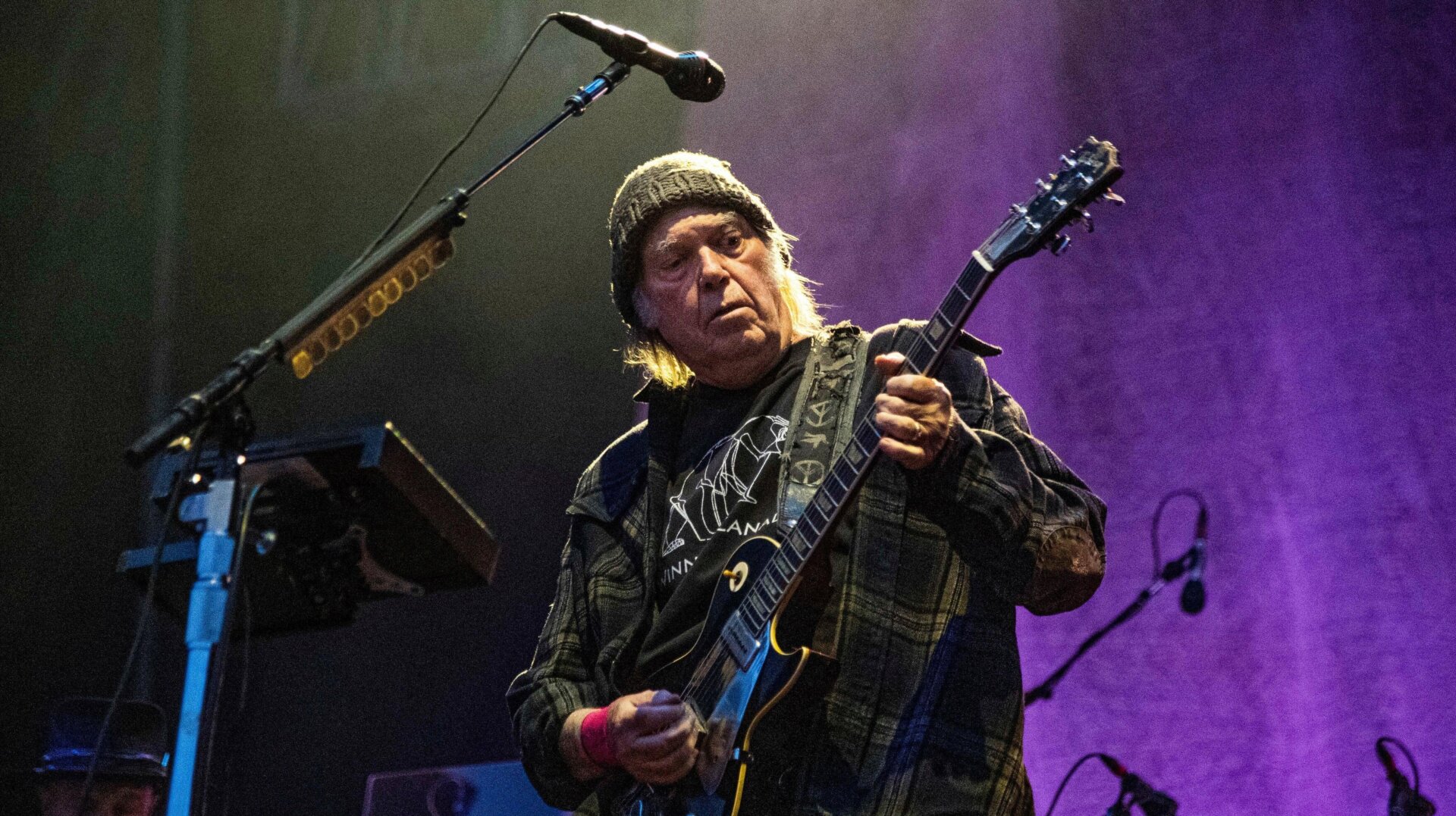 Neil Young performs at the BottleRock Napa Valley Music Festival at Napa Valley Expo in Napa, Calif., on May 25, 2019.