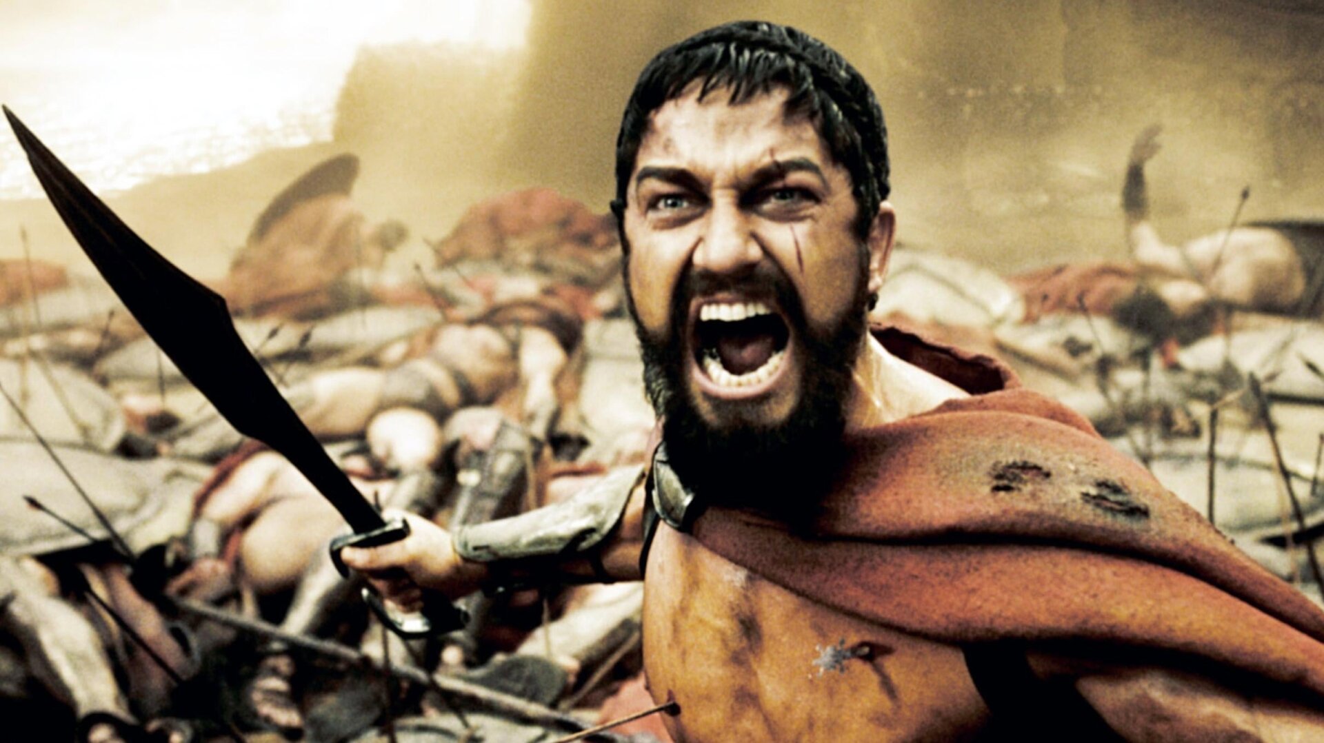 Gerard Butler in 300.