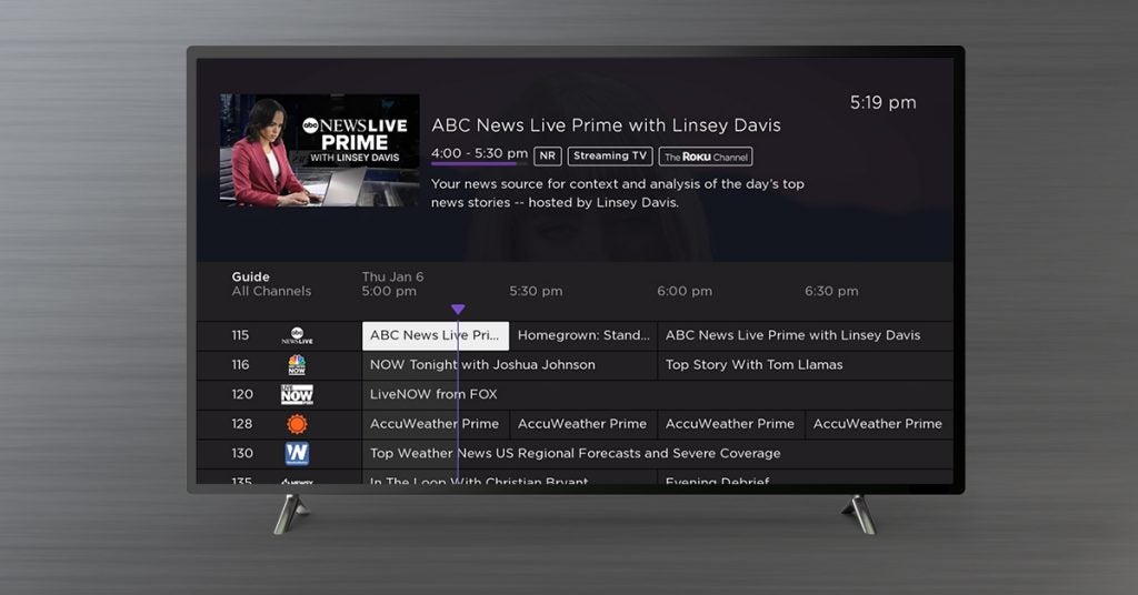 Roku’s new Live TV Zone lets you scroll through everything that’s currently live and streaming. 