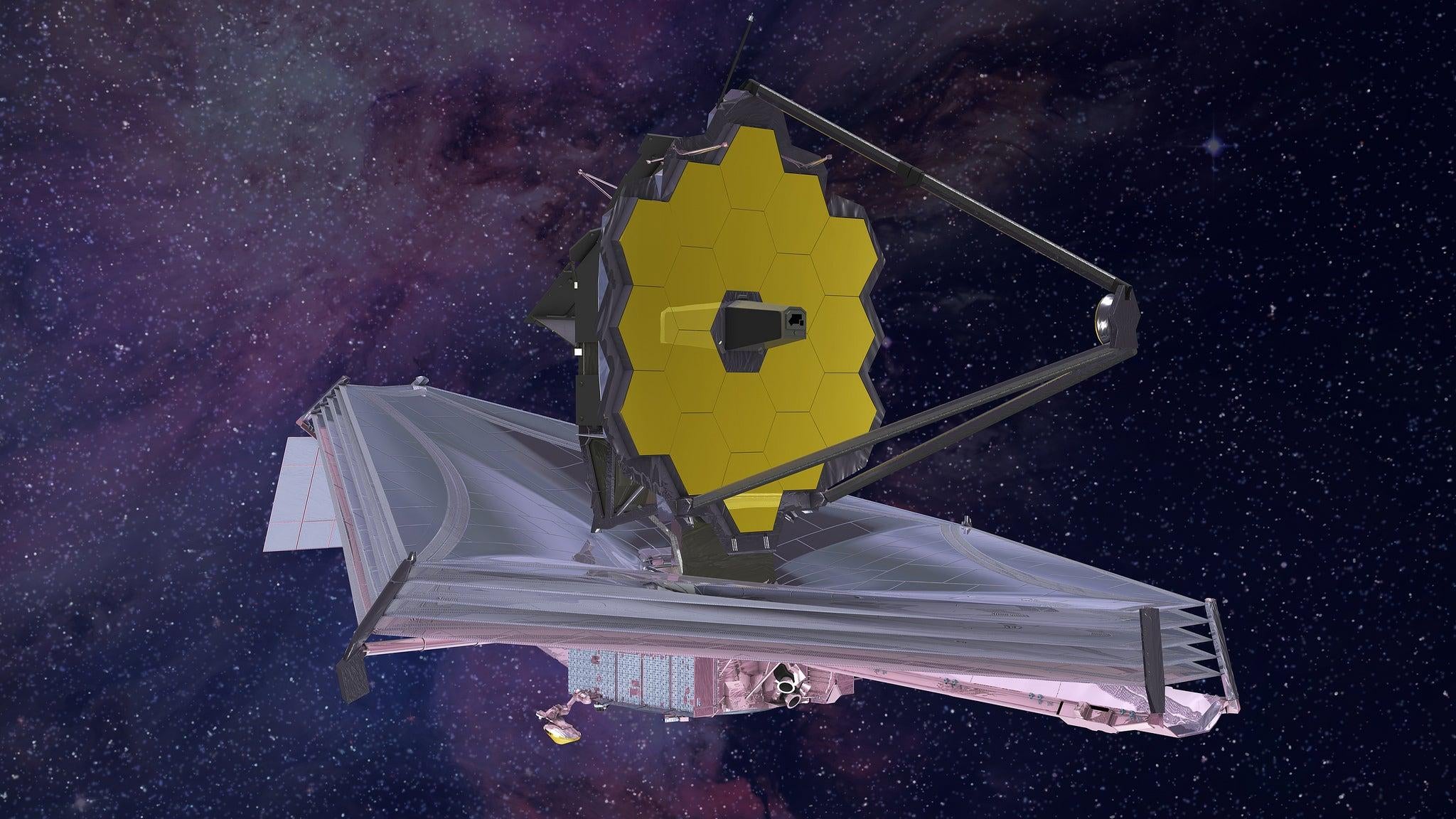 Artist’s conception of the Webb telescope.