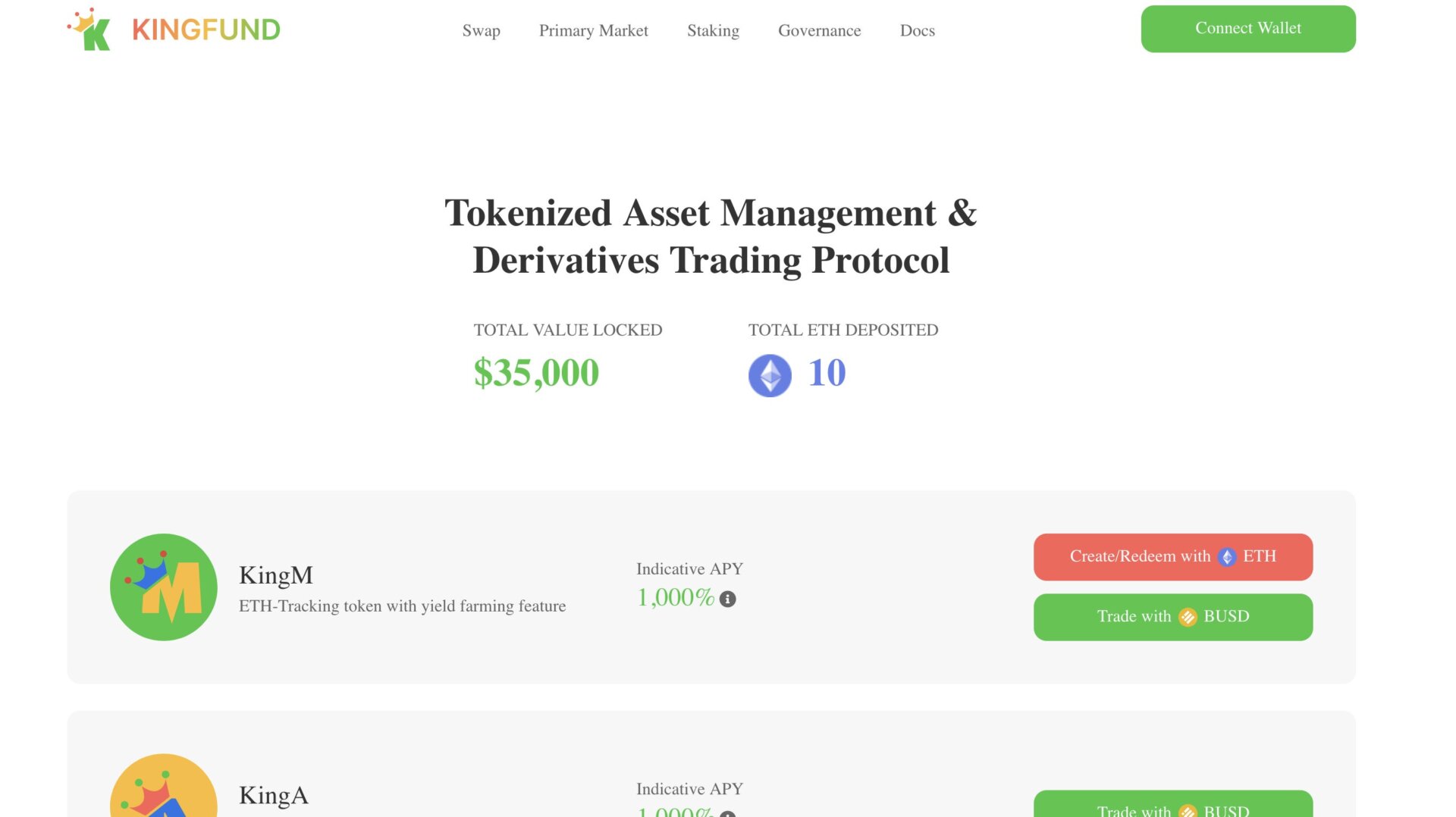 Screenshot: http://www.KingFund.finance