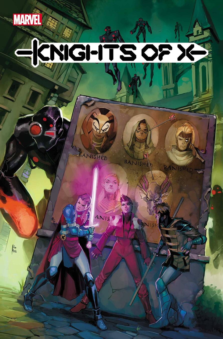 Knights of X #1's cover, drawn by Rod Reis.