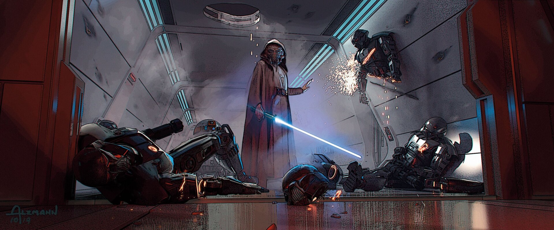 Art by Christian Alzmann. From The Art of Star Wars: The Mandalorian (Season Two) courtesy of Lucasfilm