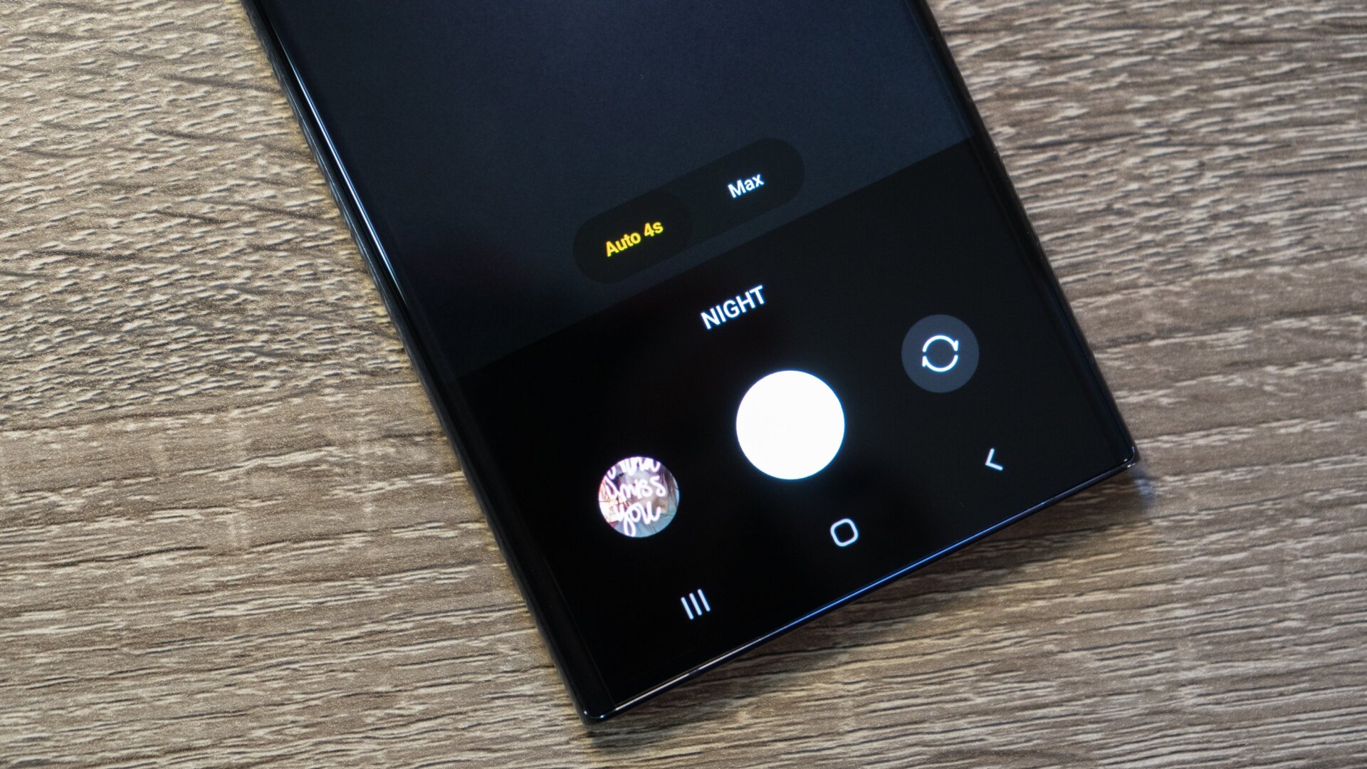 The shutter speed option will sprout up when you’re shooting in night mode and the Ultra thinks it can help capture a little more light.