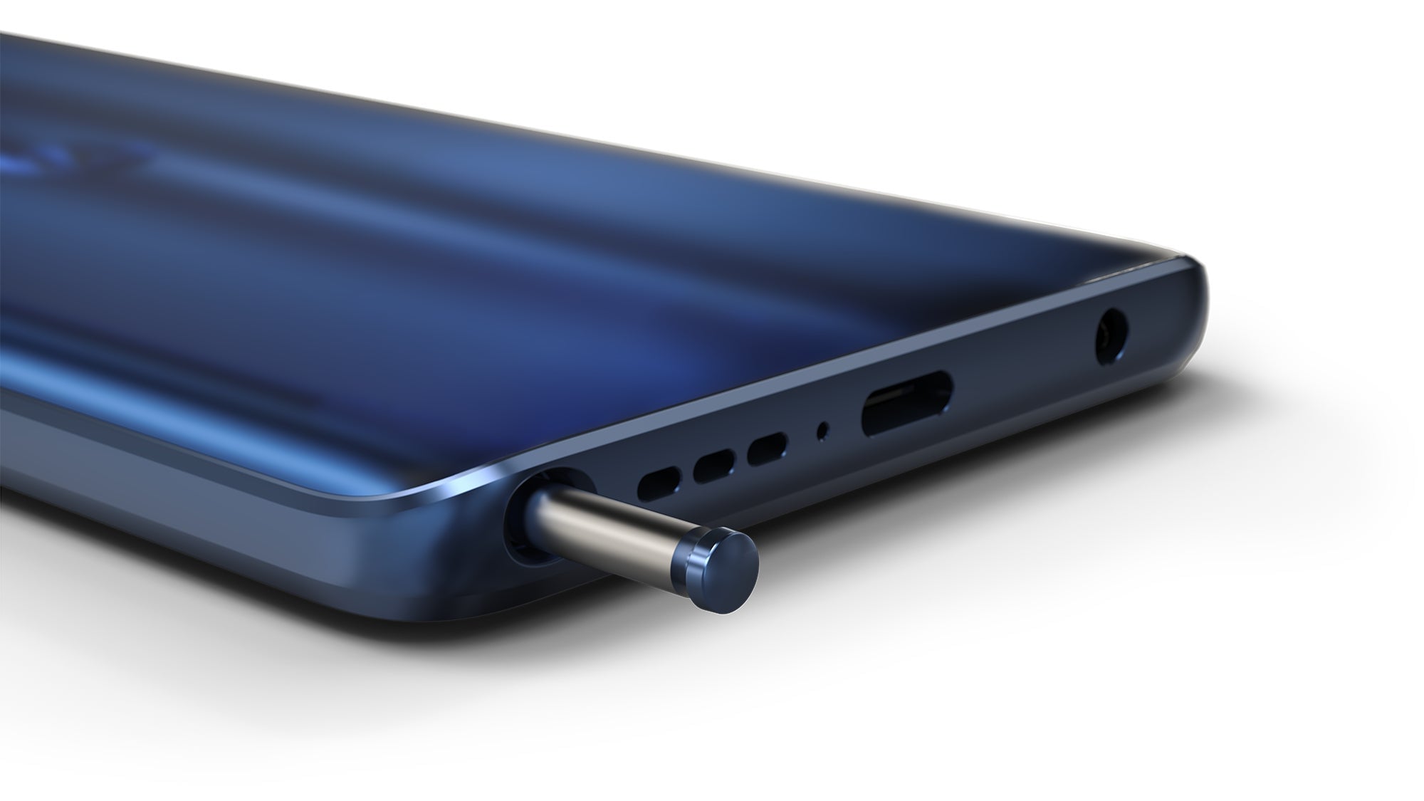 The Moto G Stylus pops out just like on Samsung’s devices.