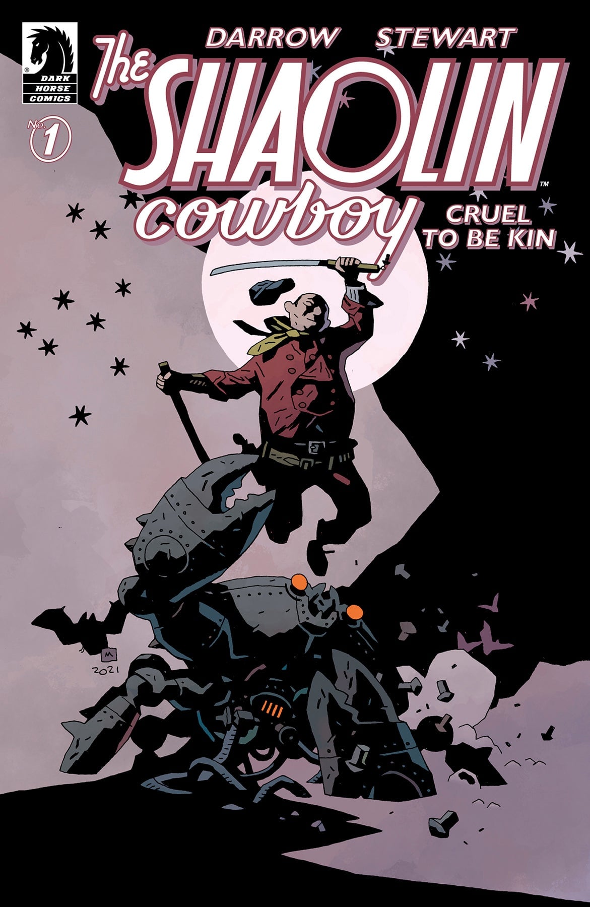 Shaolin Cowboy: Cruel to Be Kin #1 variant cover by Mike Mignola.