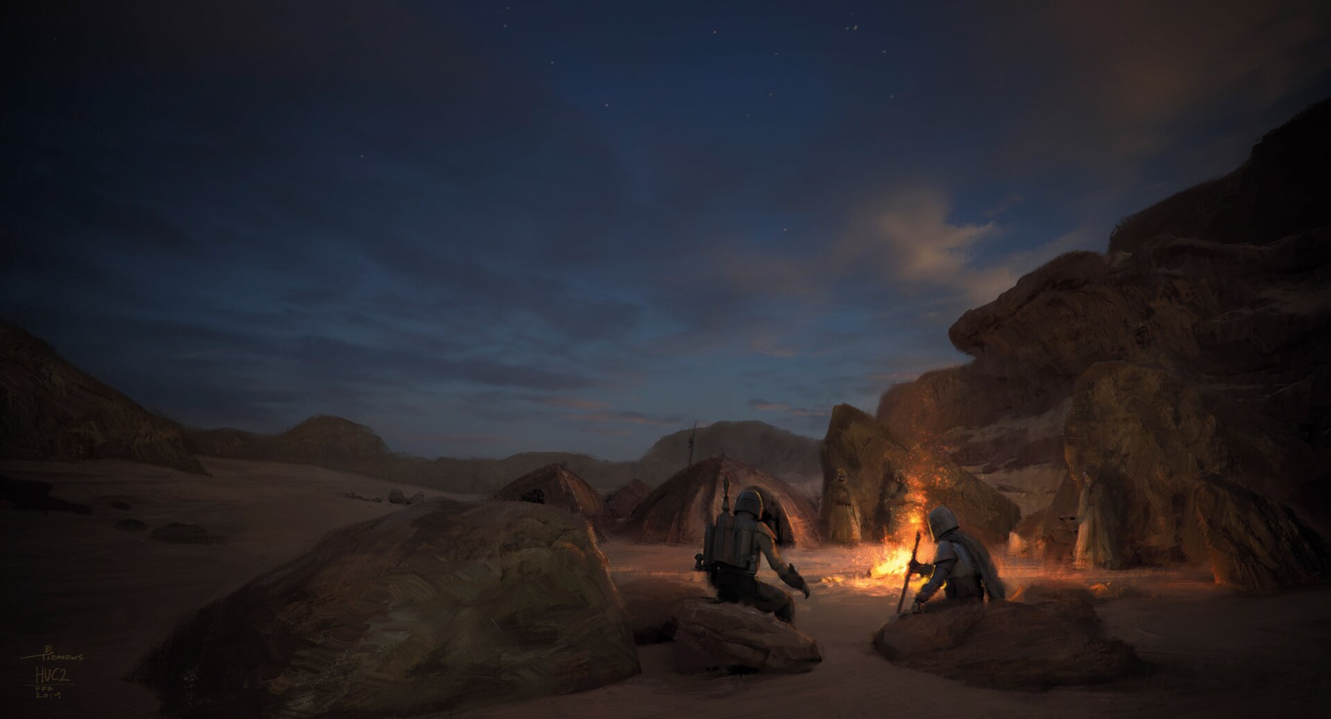 Art by Erik Tiemens. From The Art of Star Wars: The Mandalorian (Season Two) courtesy of Lucasfilm