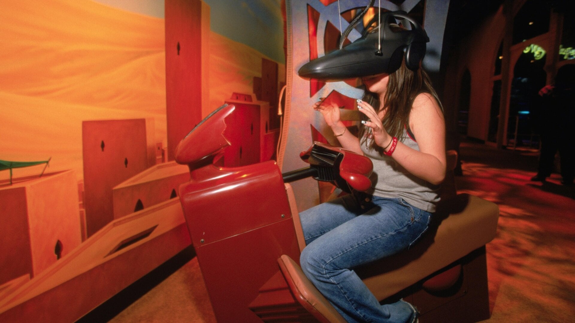 File photo from 1999 of Disney’s Quest store at the indoor Interactive Theme Park’s Aladdin’s Magic Carpet Ride area in Chicago, Illinois.