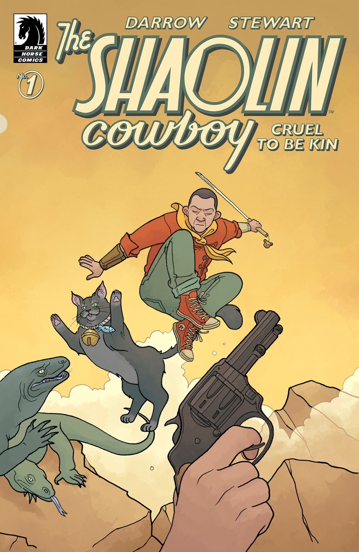 Shaolin Cowboy: Cruel to Be Kin #1 variant cover by Alice Darrow, Geof’s daughter.