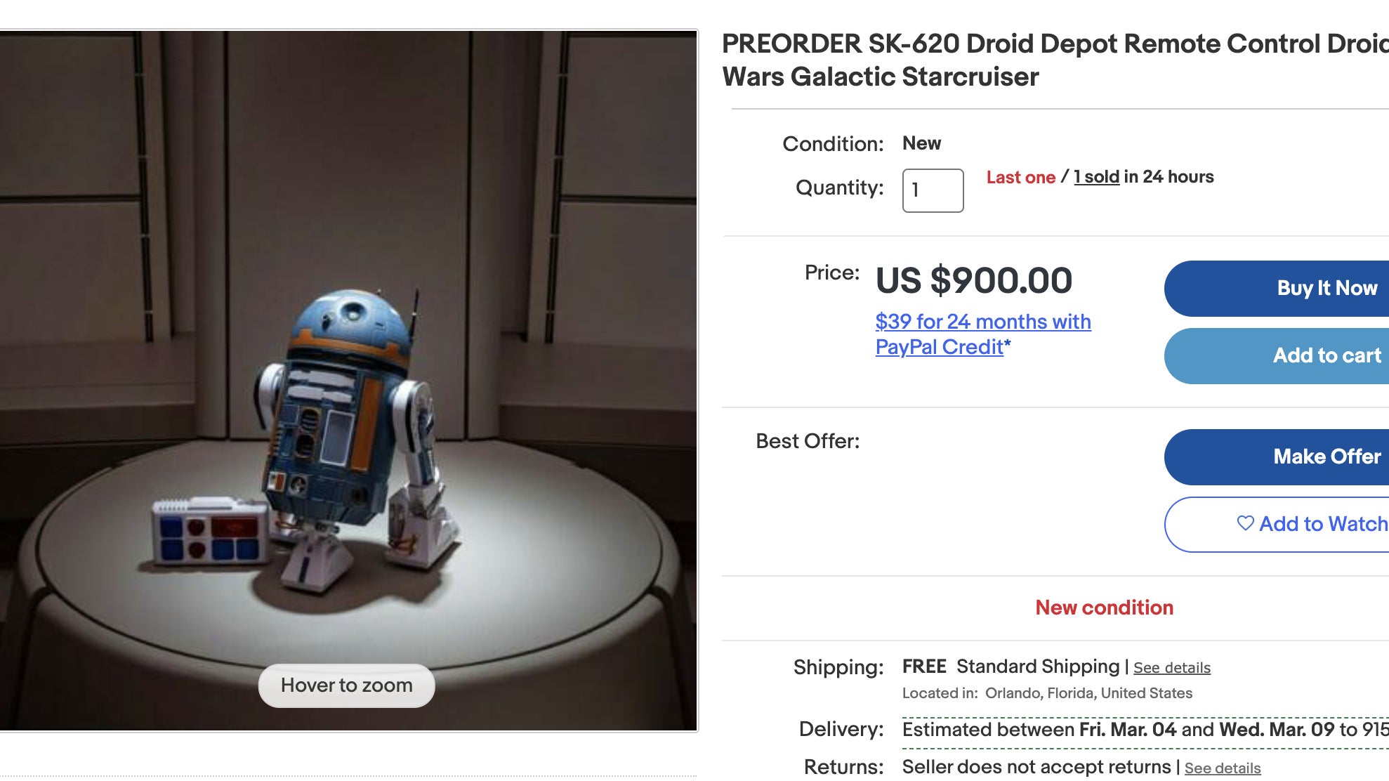 Screenshot: eBay/io9