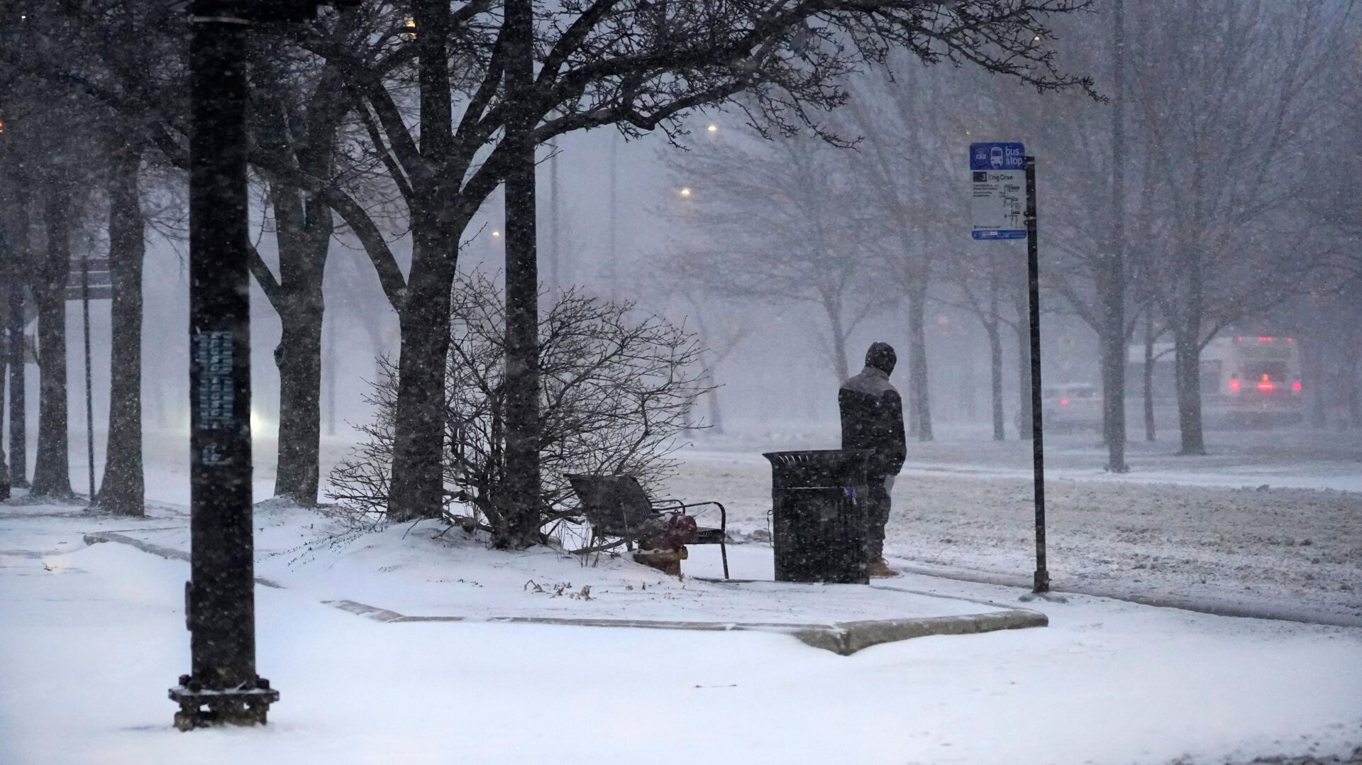 Illinois State Police urged motorists to stay off roads Thursday after as much as 4 inches of wind-blown snow led to whiteout conditions and multiple pileups.