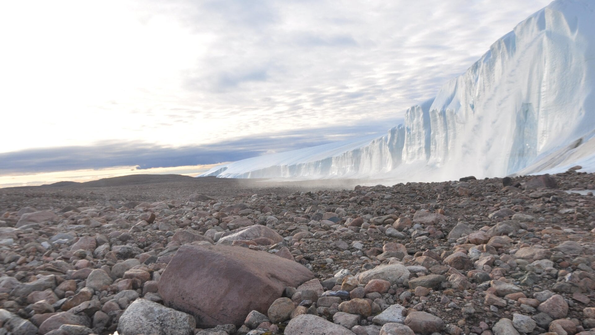The scientists performed fieldwork at the edge of the Greenland Ice Sheet.