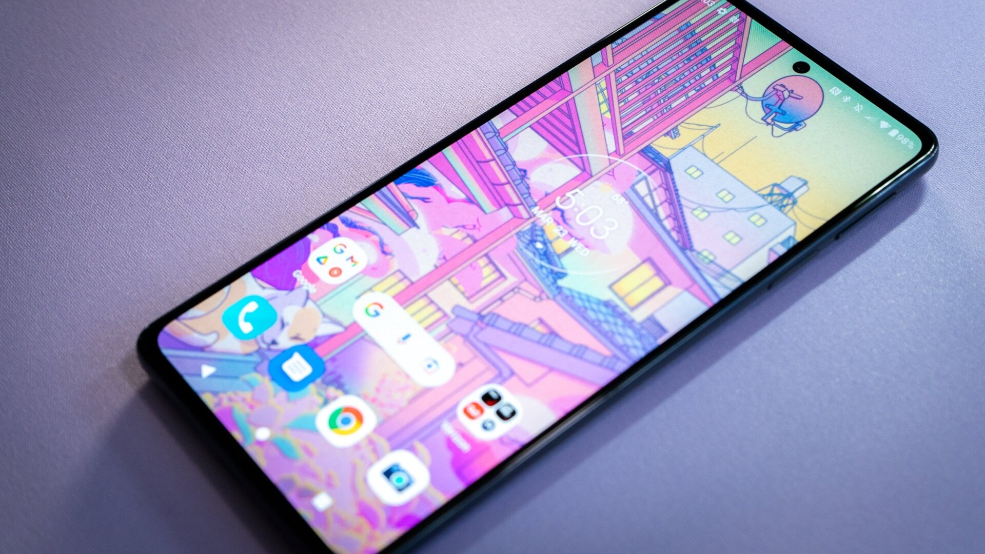 The Motorola Edge+’s display is big and bright. 