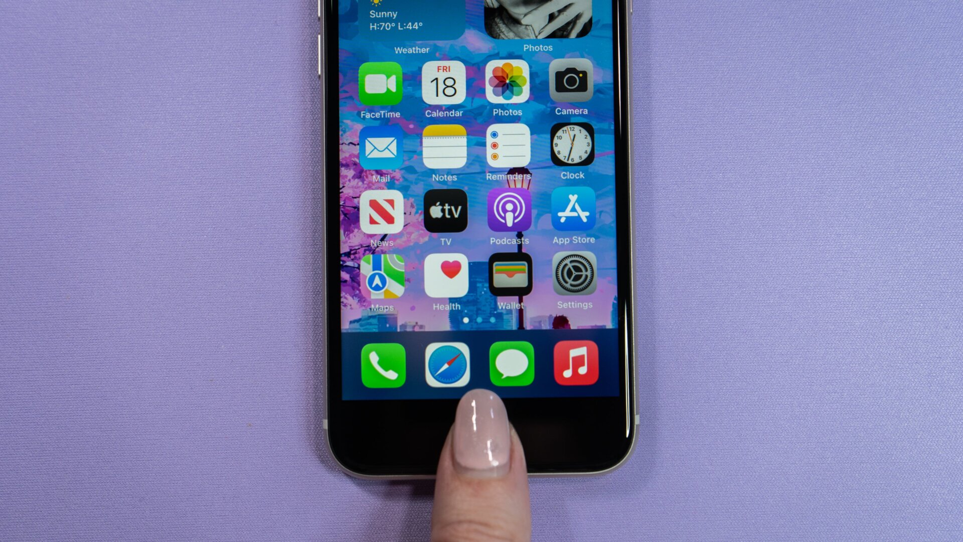 The iPhone SE uses Touch ID instead of Face ID. 