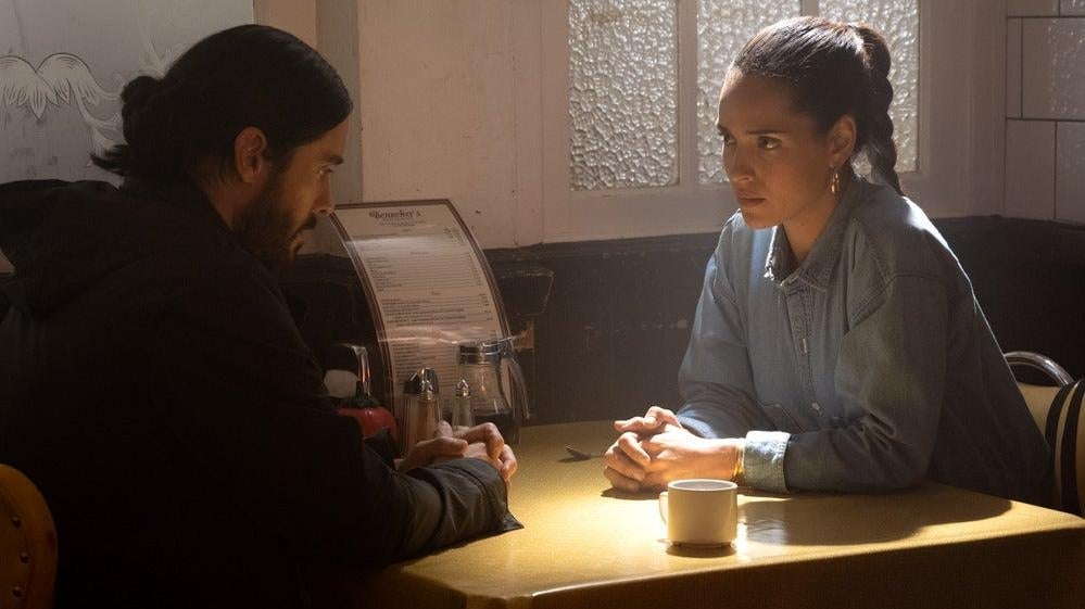 Morbius’ colleague turned love interest Dr. Bancroft, played by Adria Arjona.