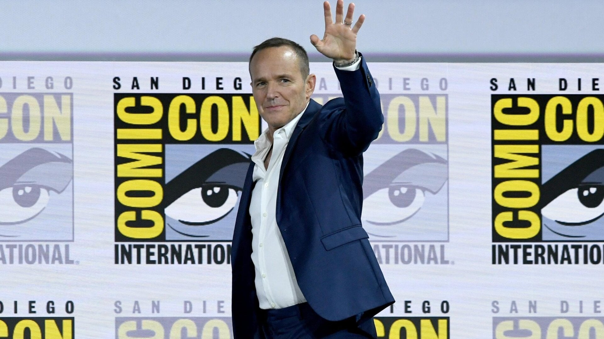 Clark Gregg at the Marvel’s Agents of SHIELD panel during the 2019 San Diego Comic-Con.