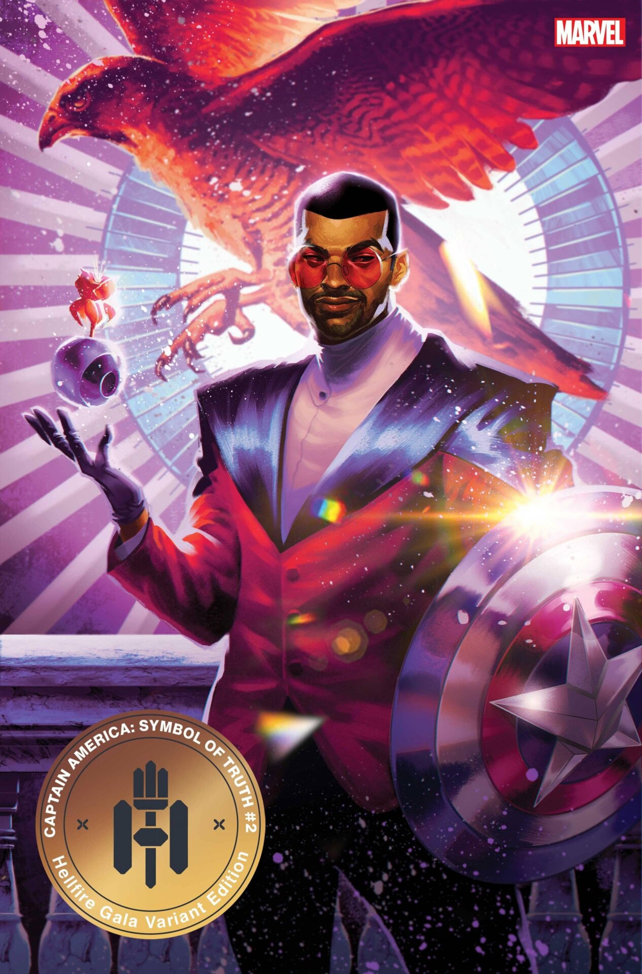 Captain America: Symbol of Truth #2 Hellfire Gala variant cover by Mateus Manhanini