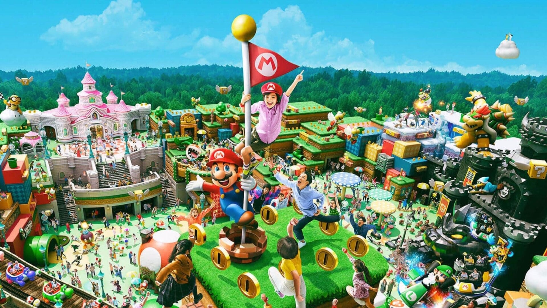 A screenshot from the Japanese website for Super Nintendo World. The U.S. one opens next year.
