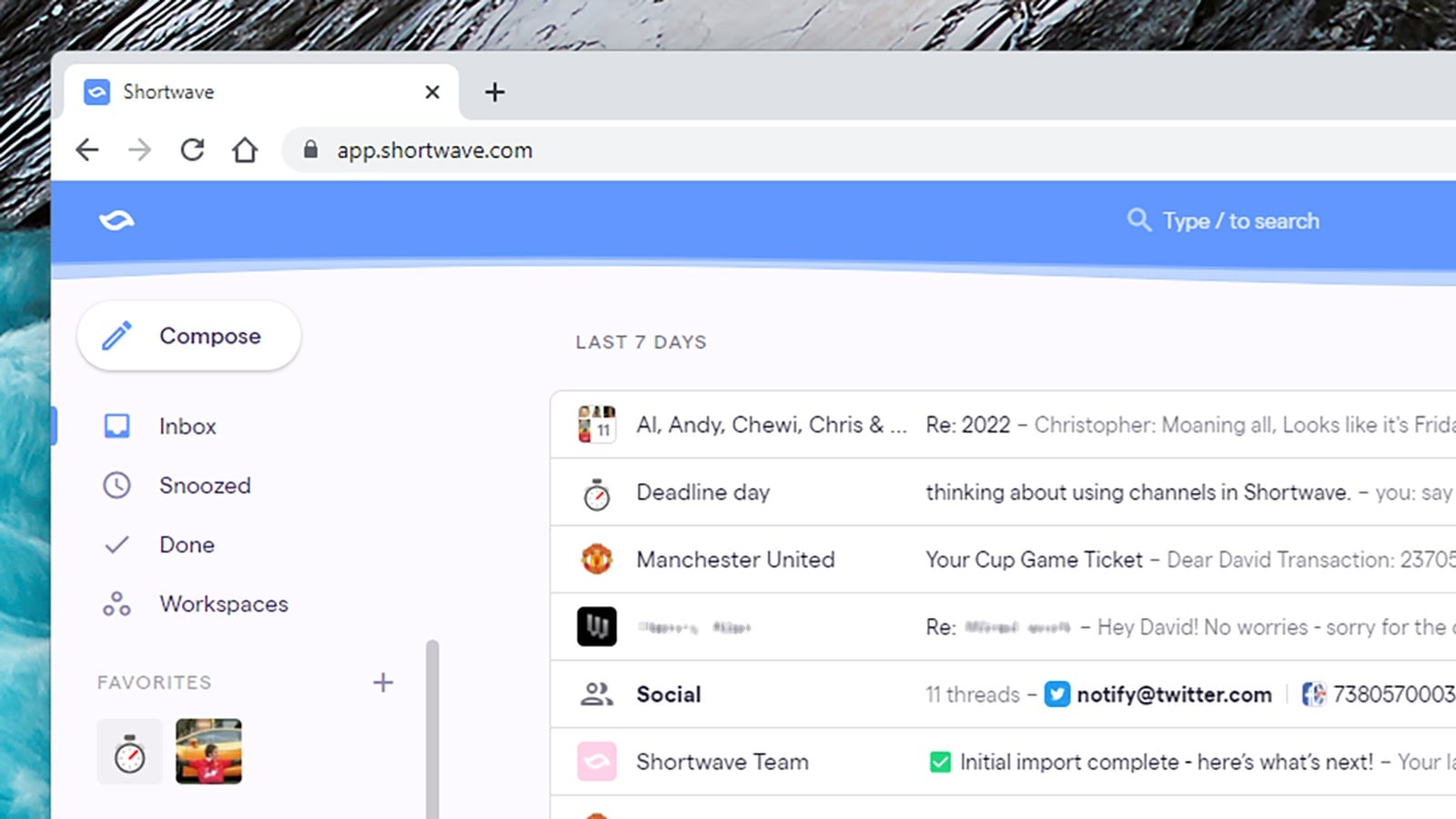 Emails can be marked as ‘done’.