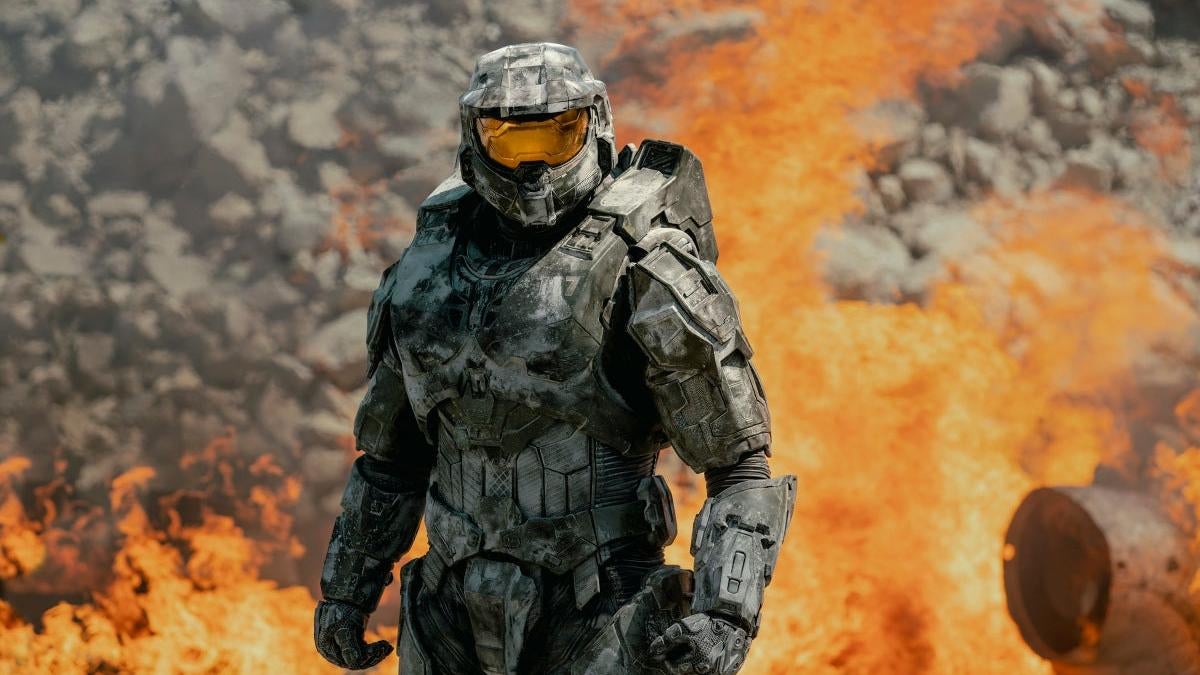 Pablo Schreiber as the Master Chief in Paramount+ series Halo.