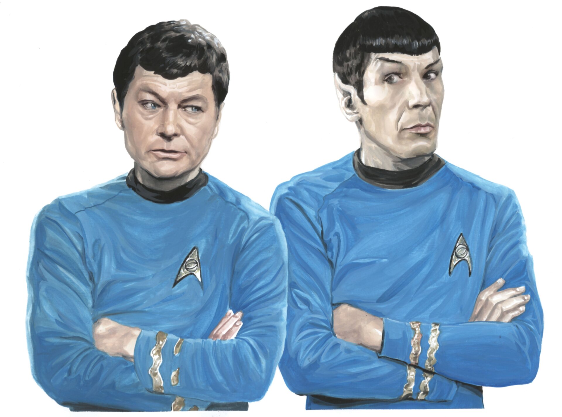 Bones and Spock by J.K. Woodward.