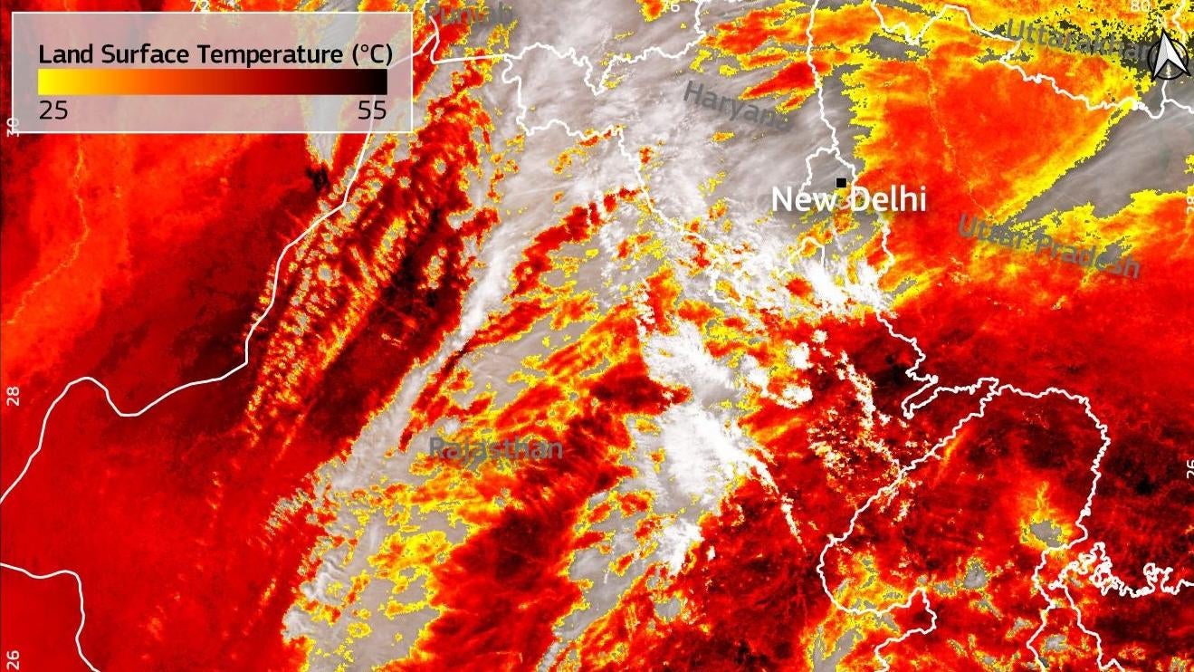 Ground temperatures in India reached over 122 degrees Fahrenheit on April 12, 2022.