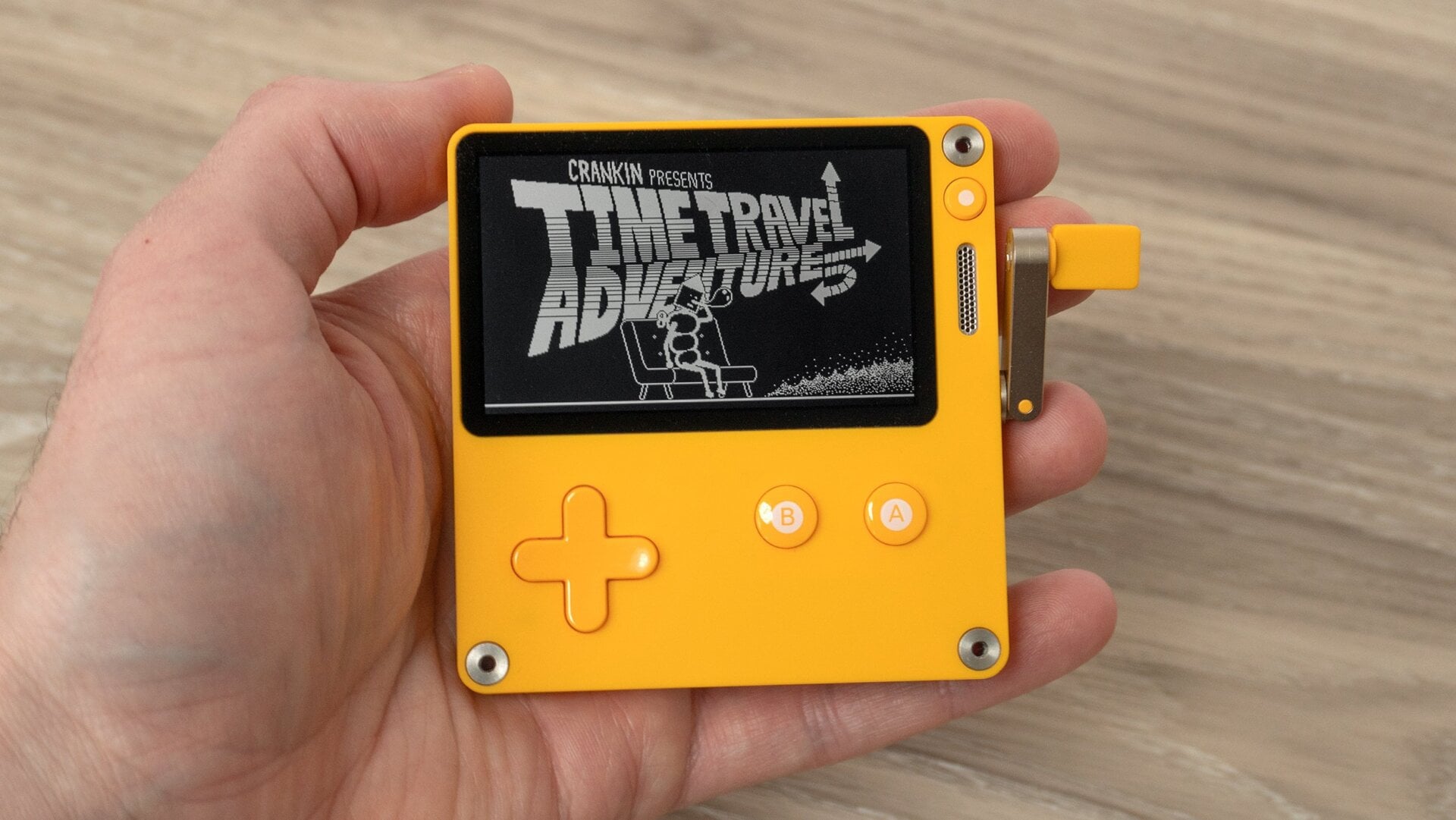 The Playdate is surprisingly small, making it much easier to slip into a pocket than a smartphone.