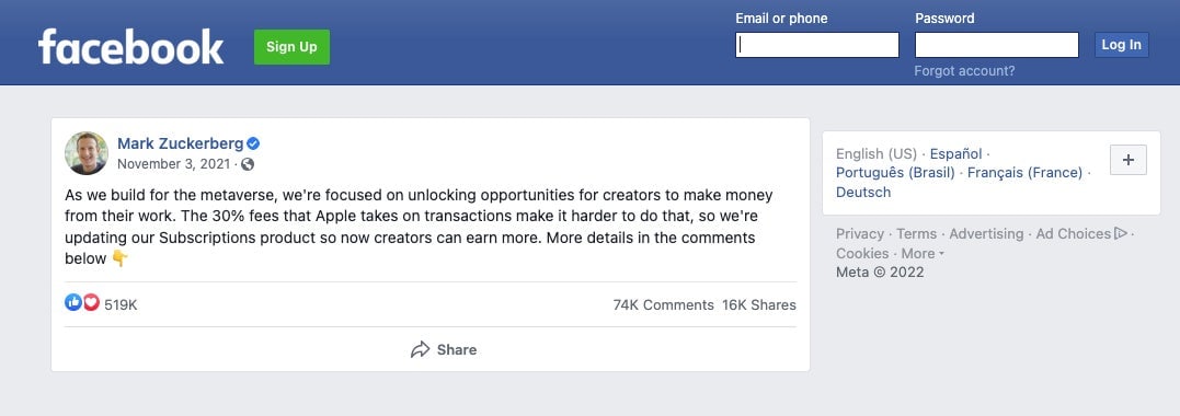 The words of a hypocrite, screen-shotted here for posterity. 