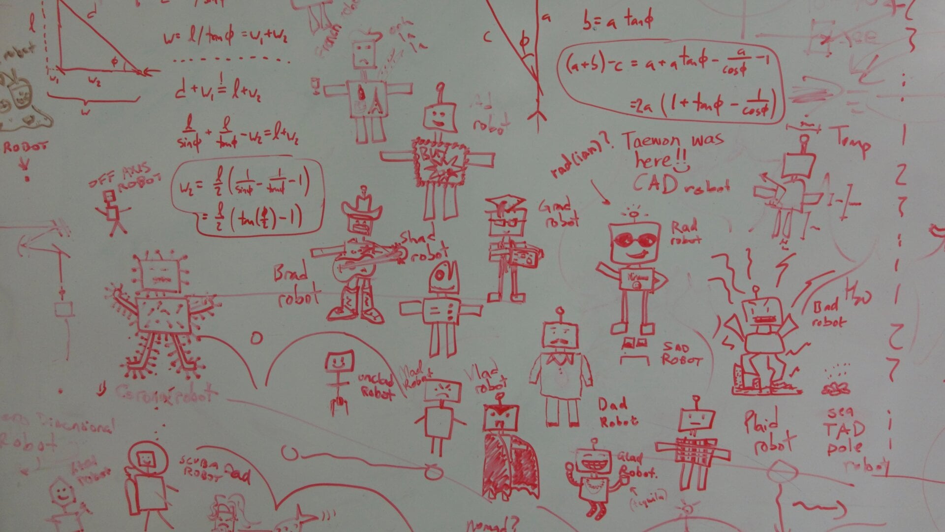 Oodles of doodles by scientists at SLAC.