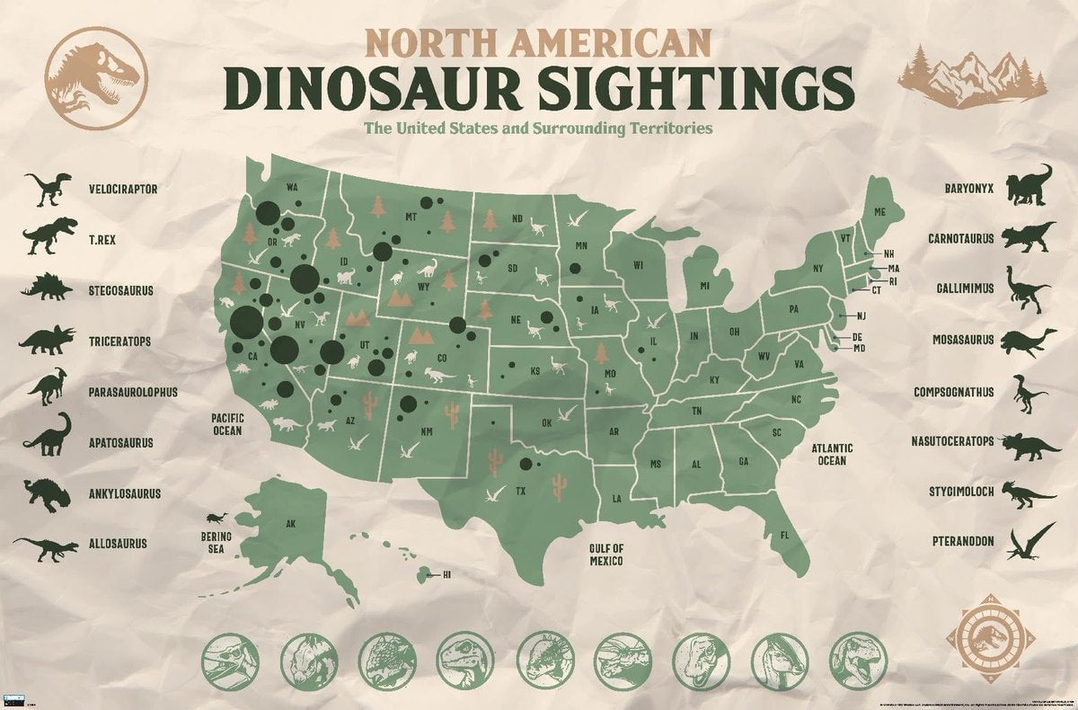 “North American Dinosaur Sightings.”