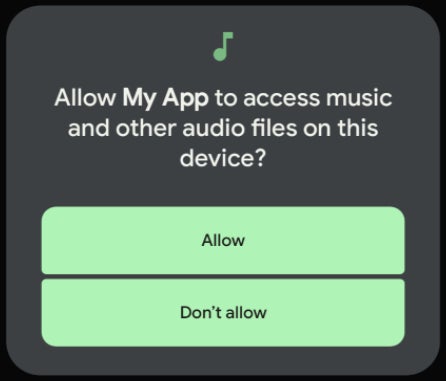 Google’s new granular media permissions will ask to access music, images, and video individually. 