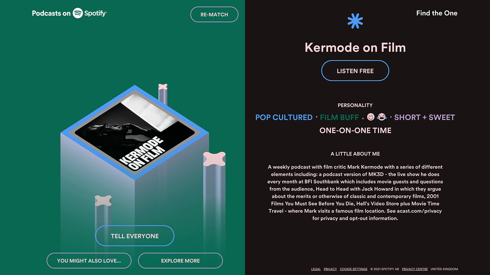 Spotify can request personalized podcasts for you.
