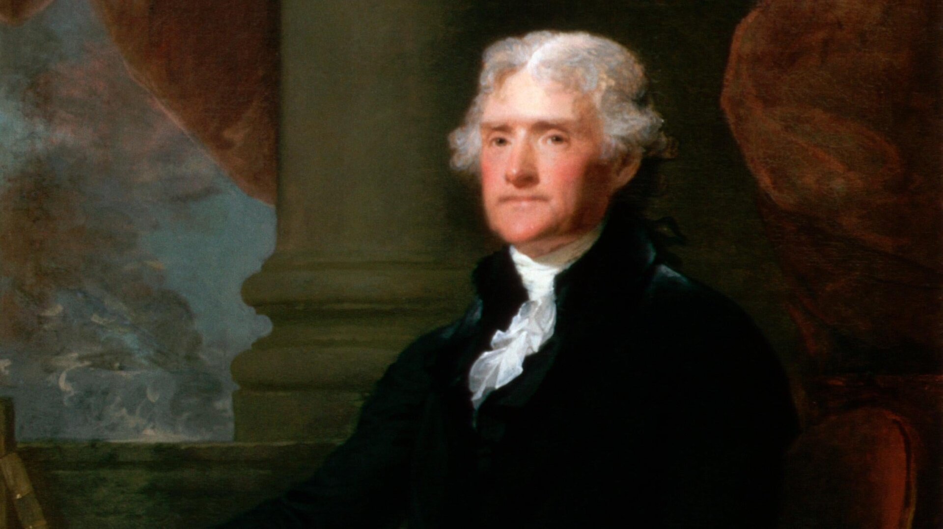 Oil painting of Thomas Jefferson by Gilbert Stuart (1755-1828)