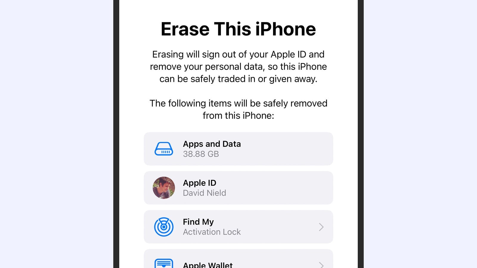 Fully wipe your phone before it moves on.