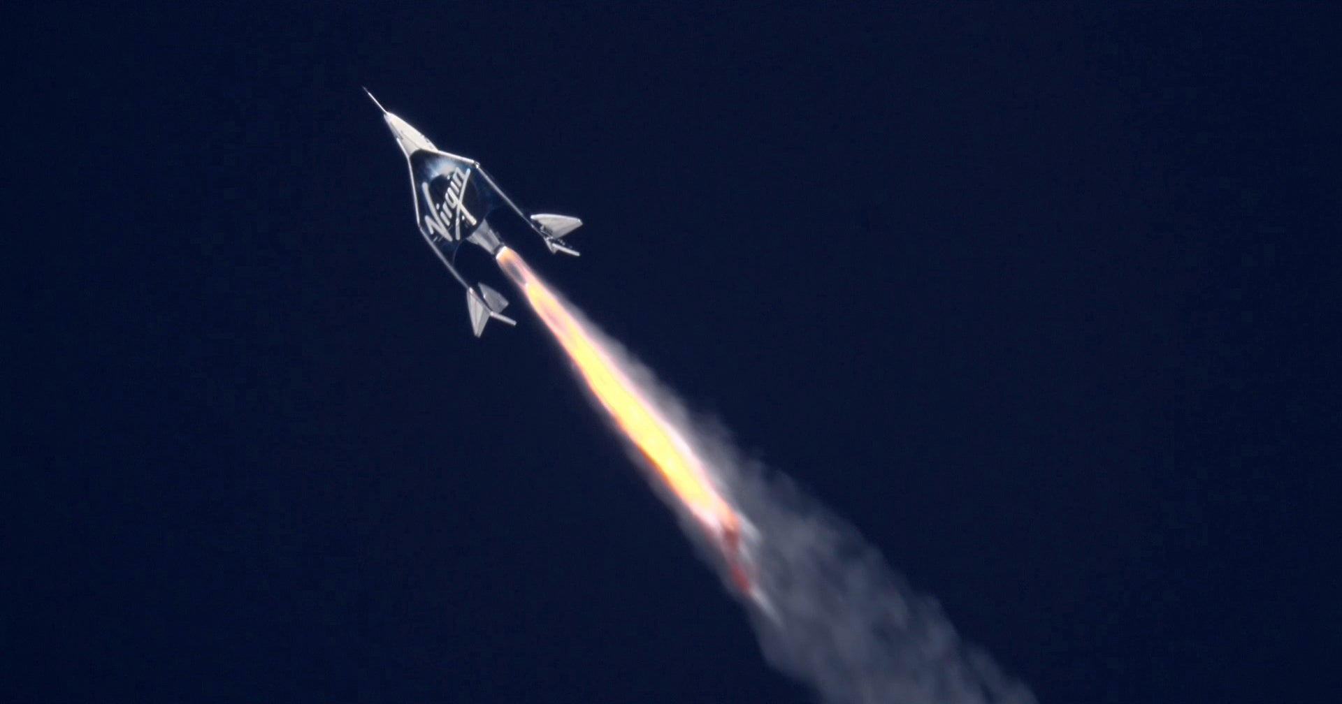VSS Unity during flight. 