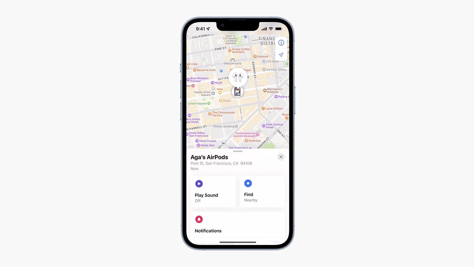 See your AirPods on a map.