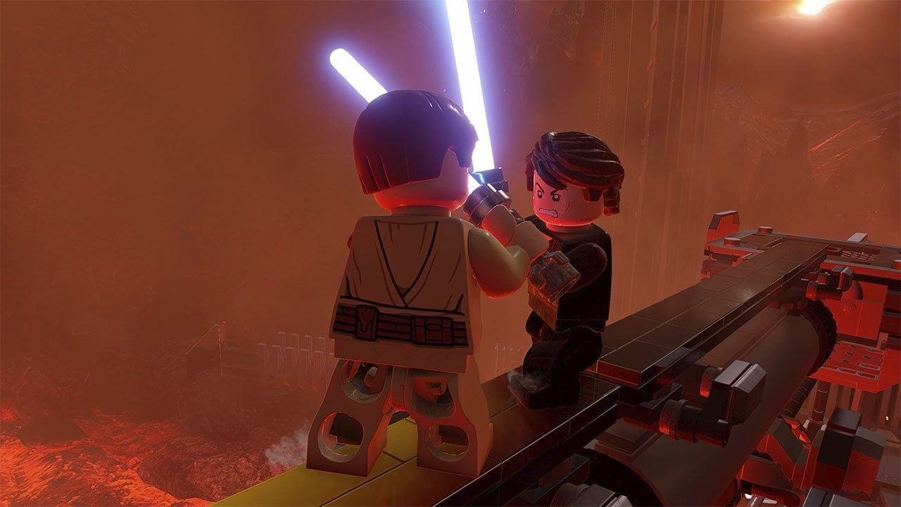 The Anakin vs. Obi-Wan fight is awesome in Lego Star Wars.
