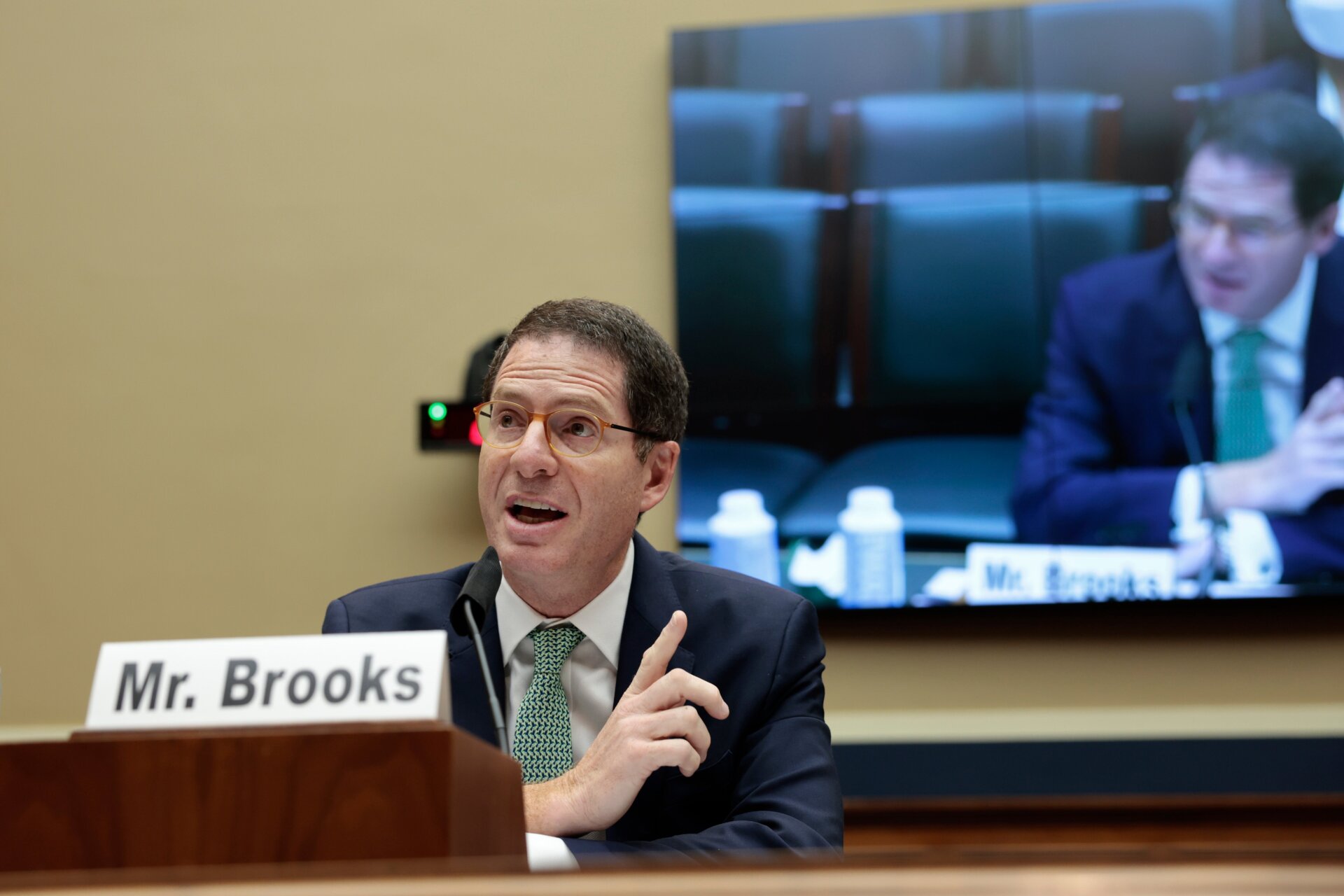 Brian Brooks, CEO of Bitfury, speaks during a hearing with the House  Energy and Commerce subcommittee on Oversight and Investigations on January 20, 2022 in Washington, DC. 