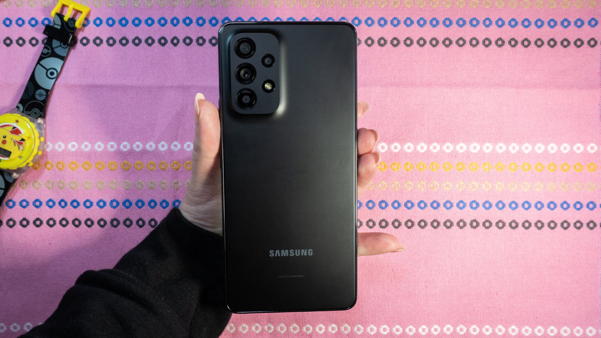 The backside of the Galaxy A53. 