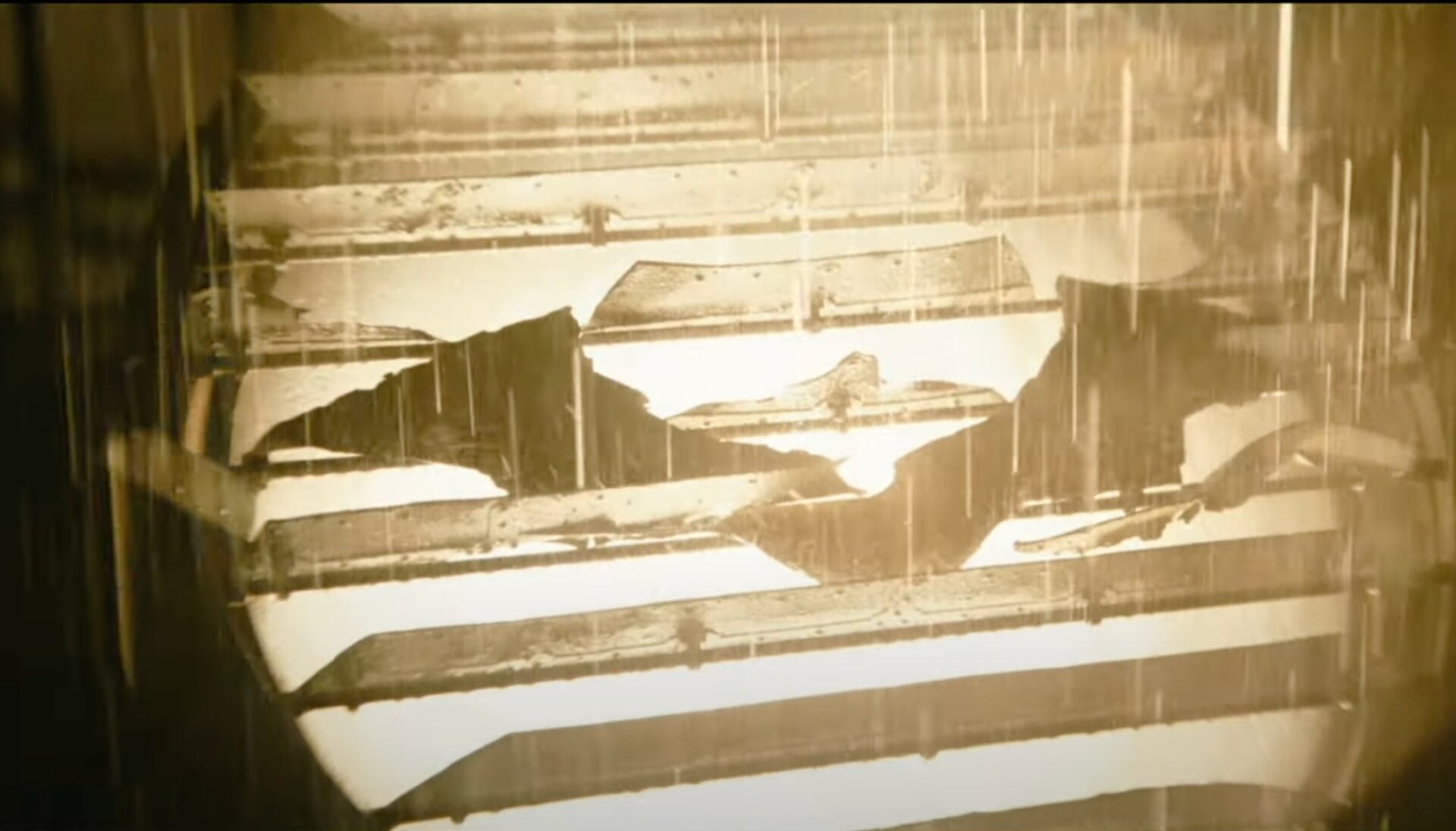 Do not adjust your set: this is The Batman’s Bat-signal.