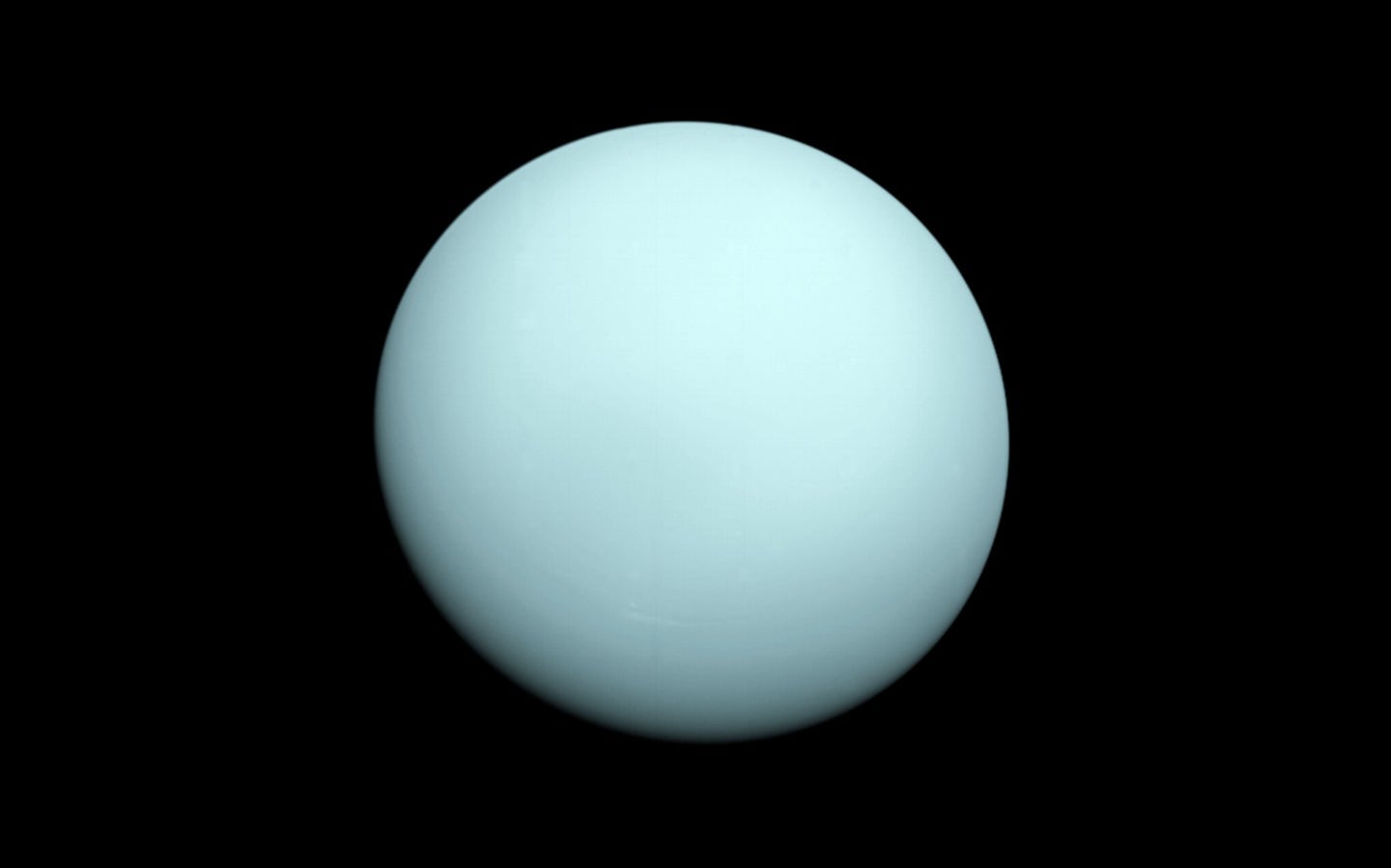 Uranus, as seen by Voyager 2 in January 1986.