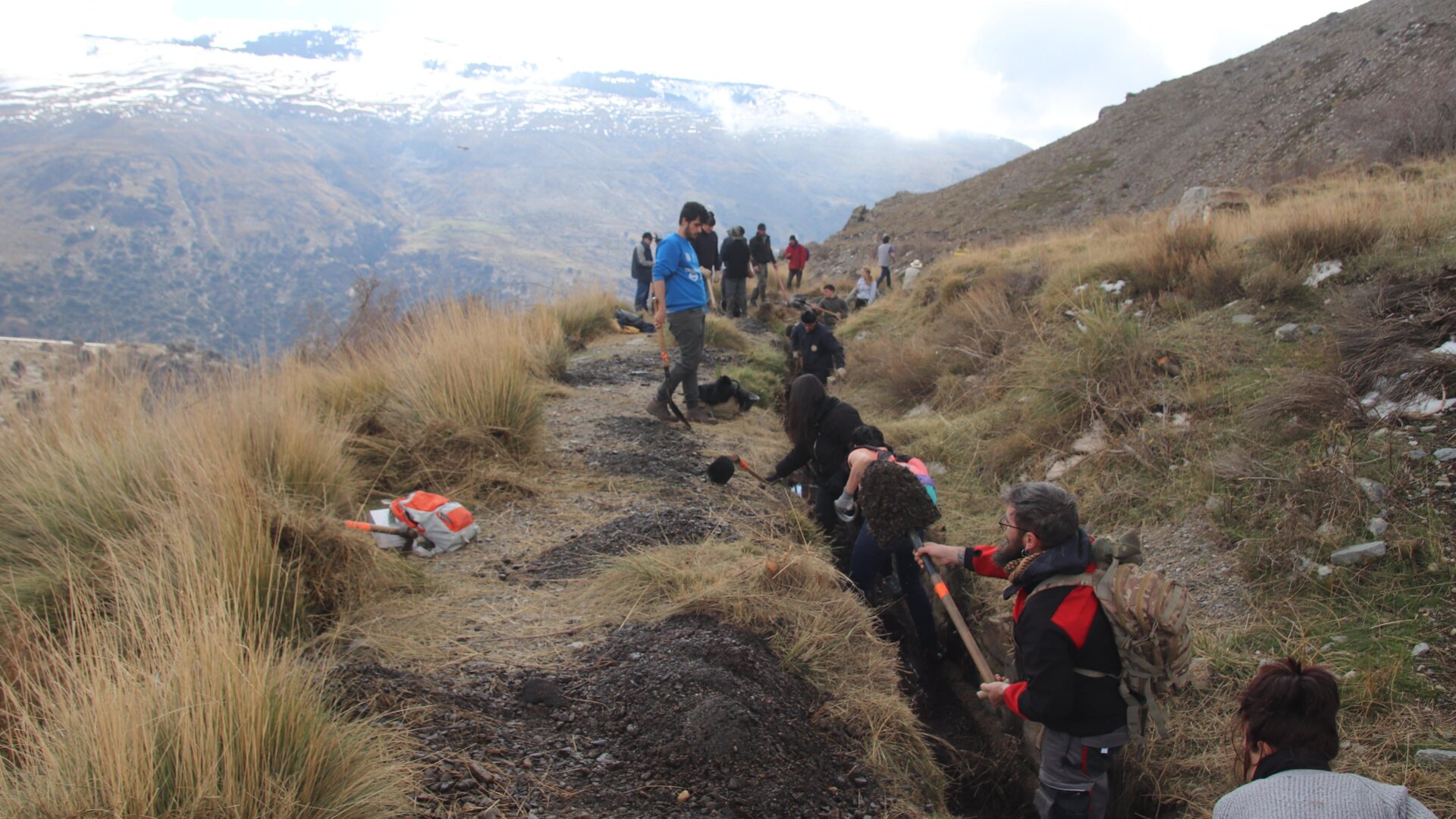 Restoring old irrigation channels in Granada, Spain.