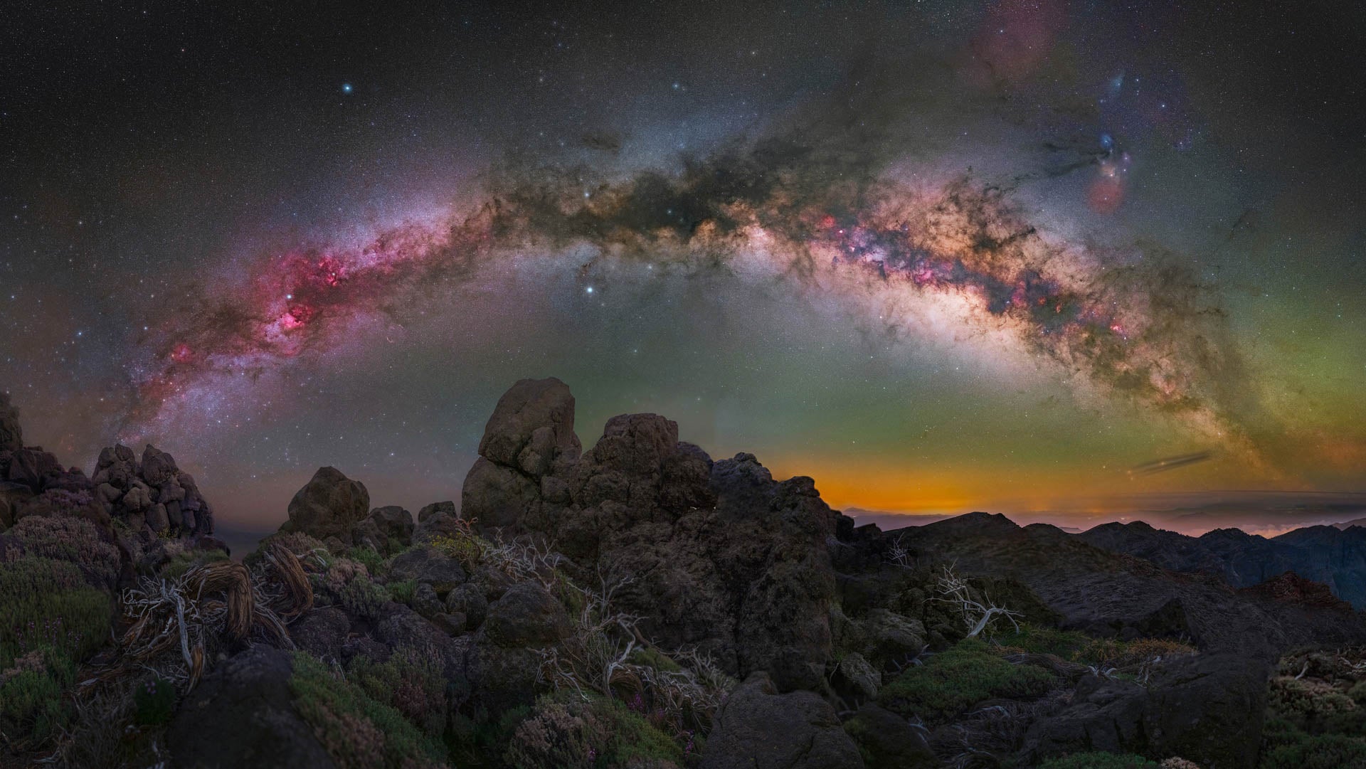 The Milky Way from a summit on the Canary Islands