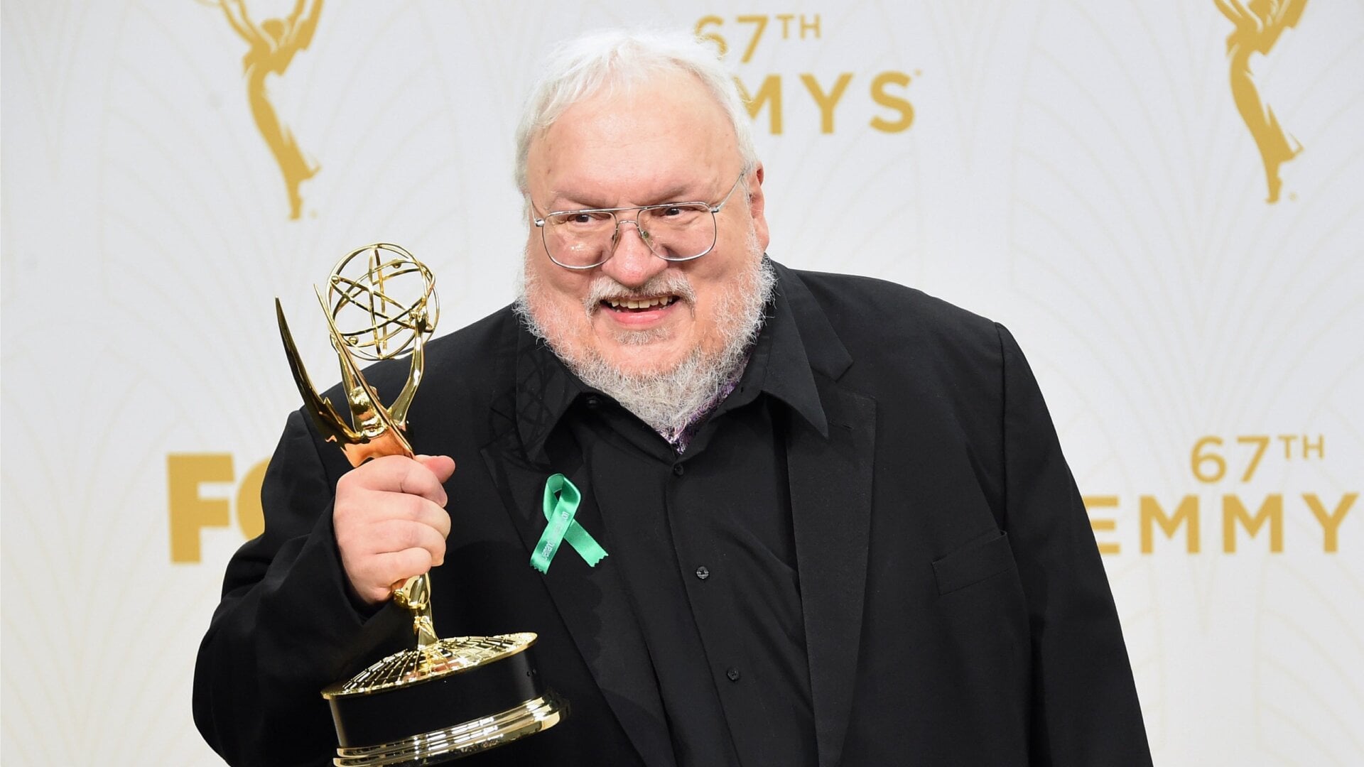 George R.R. Martin at the 2015 Emmy Awards in Los Angeles, California.
